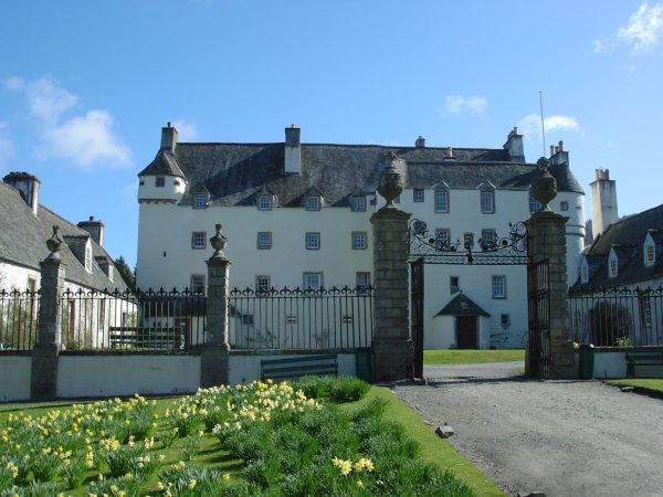 Arrival at Traquair House on a perfect Spring morning