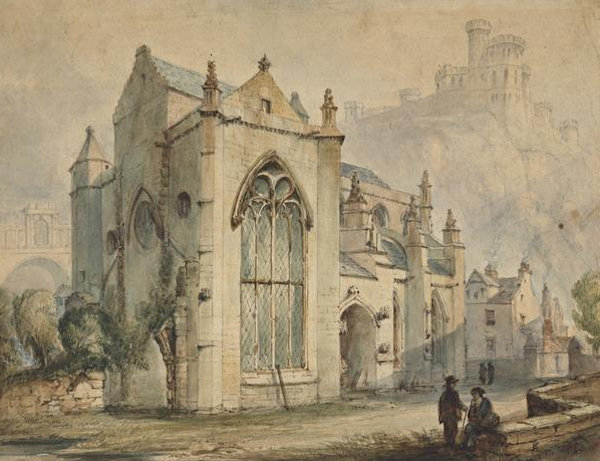 Drawing of Trinity College Church 